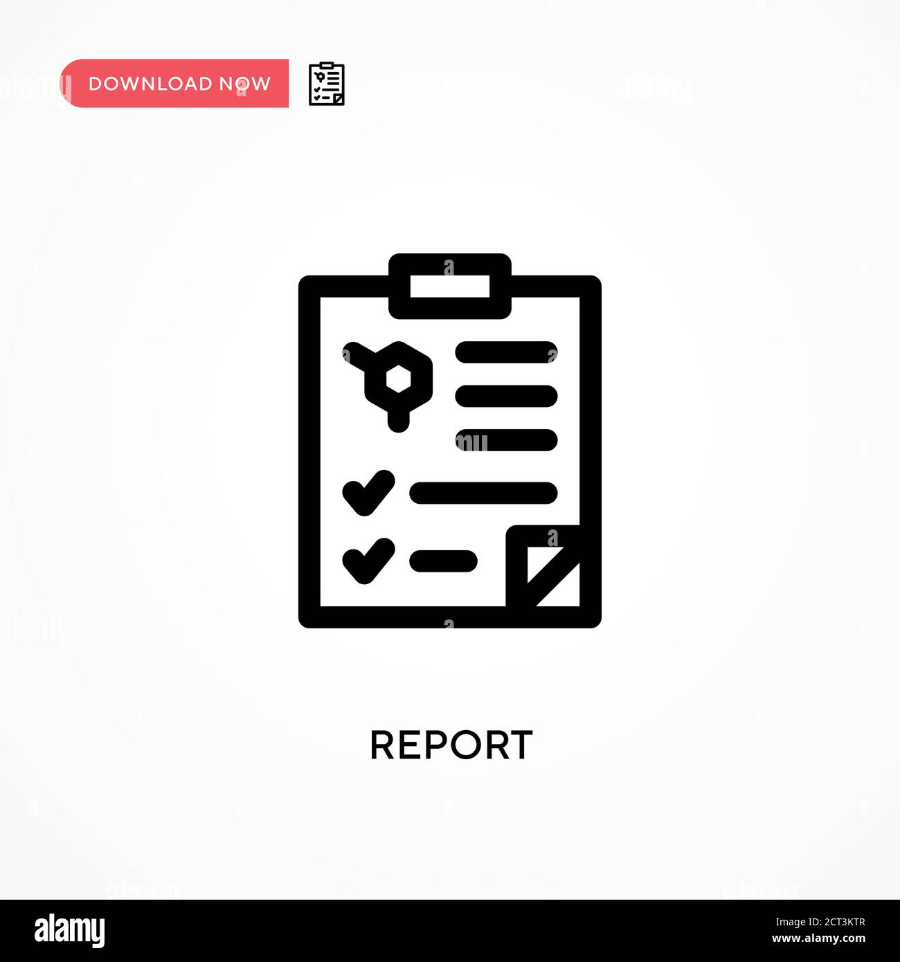 Report Simple vector icon. Modern, simple flat vector illustration for ...