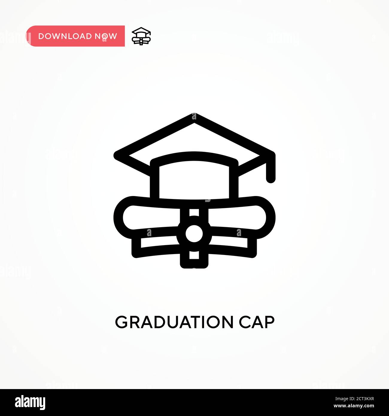 Graduation cap Simple vector icon. Modern, simple flat vector ...