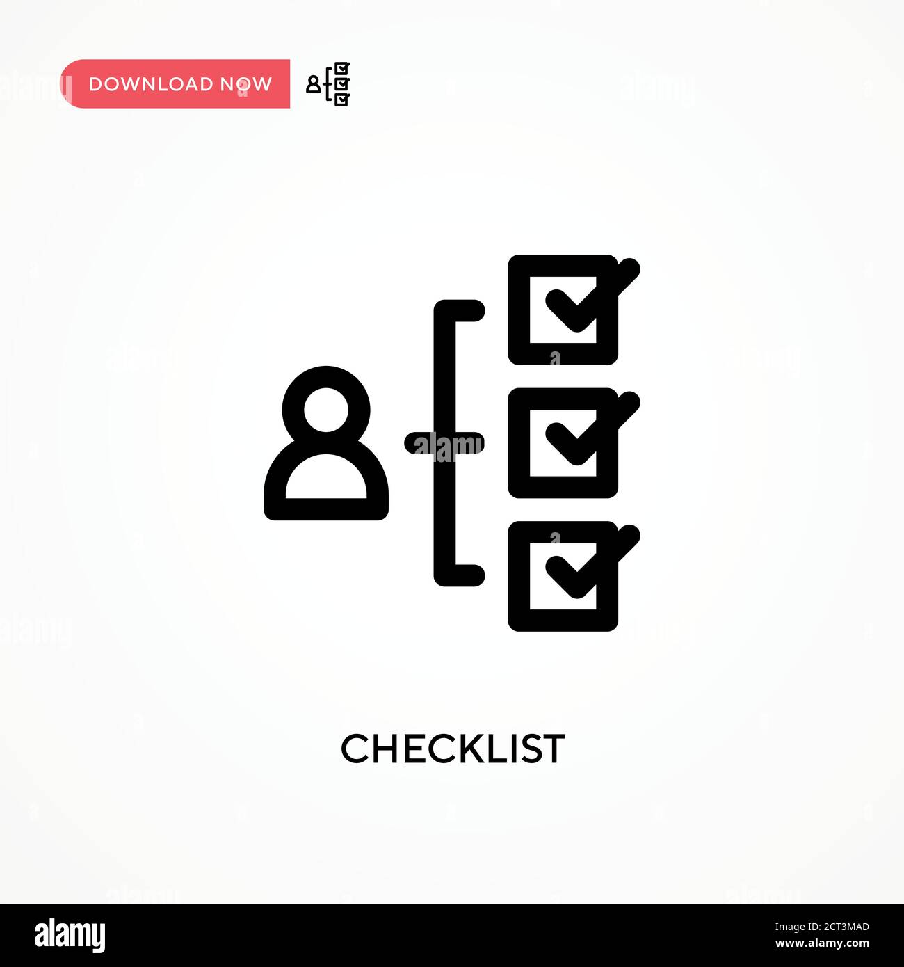 Checklist Simple vector icon. Modern, simple flat vector illustration ...
