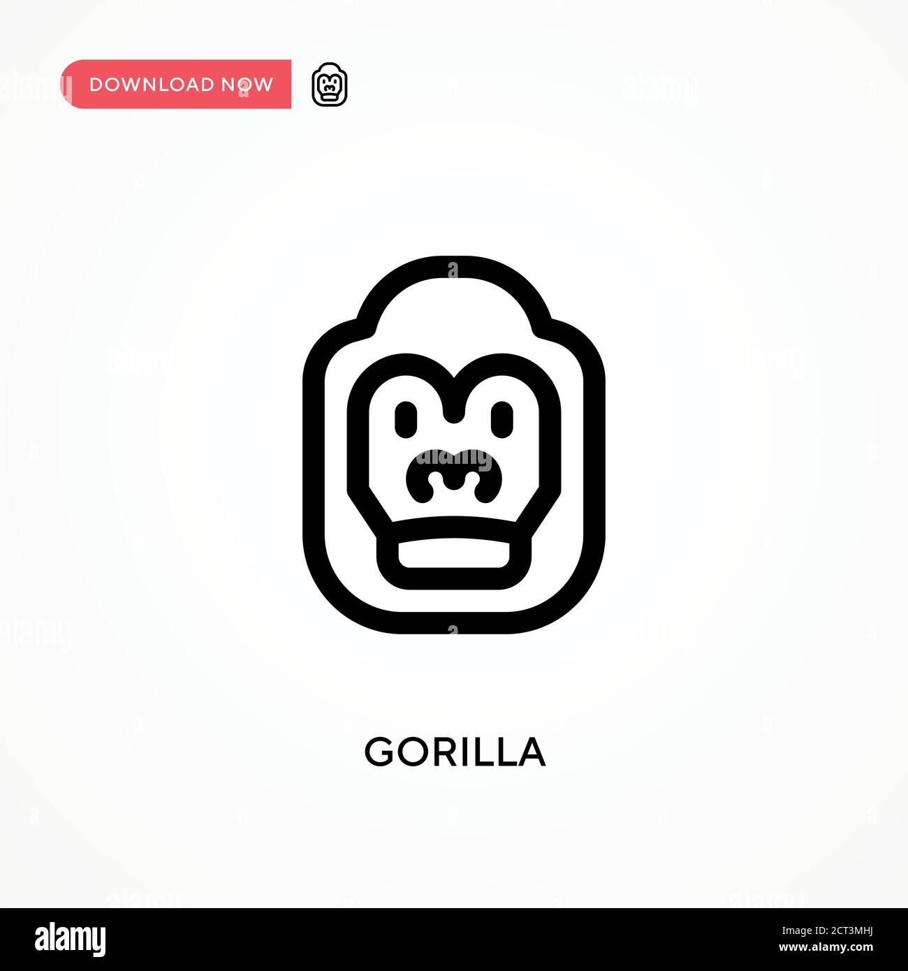 Gorilla Simple vector icon. Modern, simple flat vector illustration for web site or mobile app Stock Vector