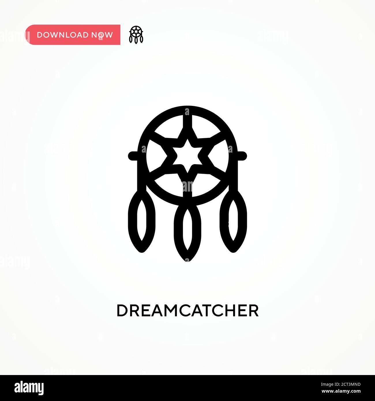 Dreamcatcher Simple vector icon. Modern, simple flat vector illustration for web site or mobile app Stock Vector