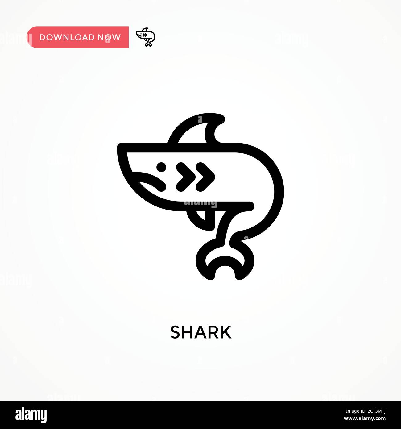 Shark Simple vector icon. Modern, simple flat vector illustration for ...