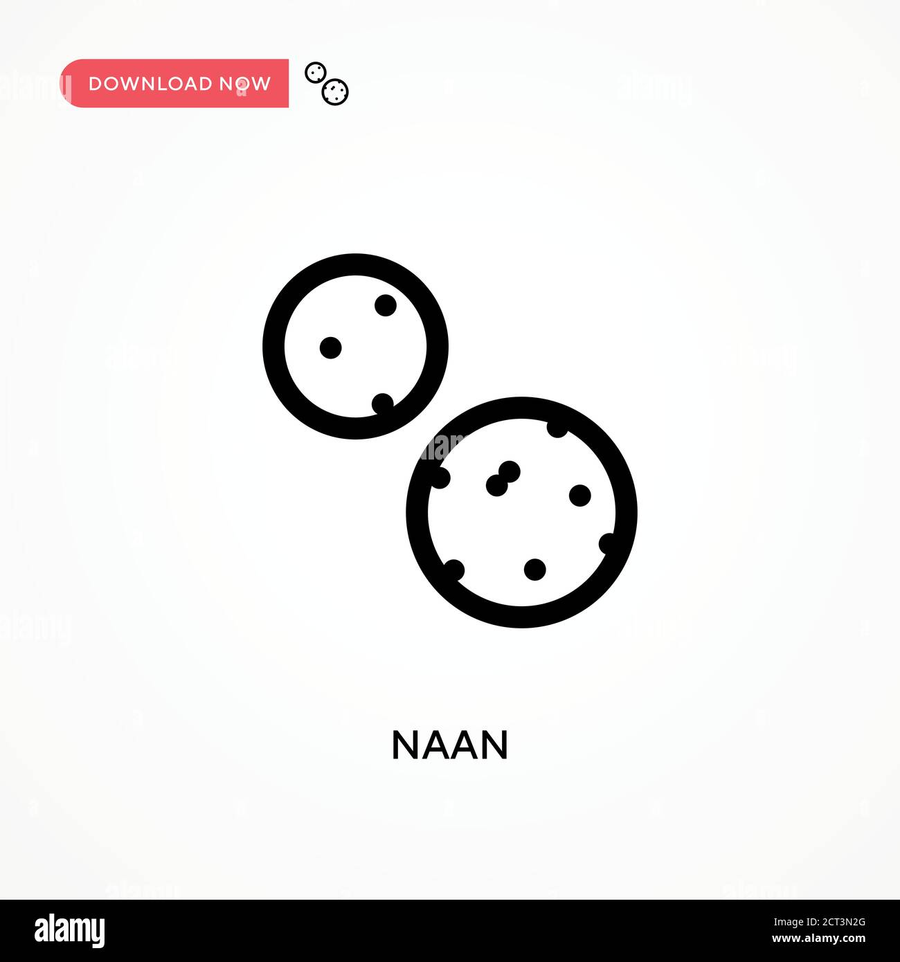 Naan Simple vector icon. Modern, simple flat vector illustration for web site or mobile app Stock Vector