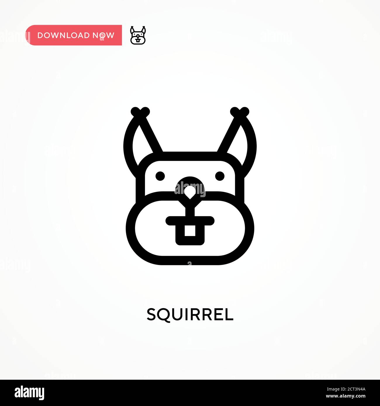 Squirrel Simple vector icon. Modern, simple flat vector illustration ...
