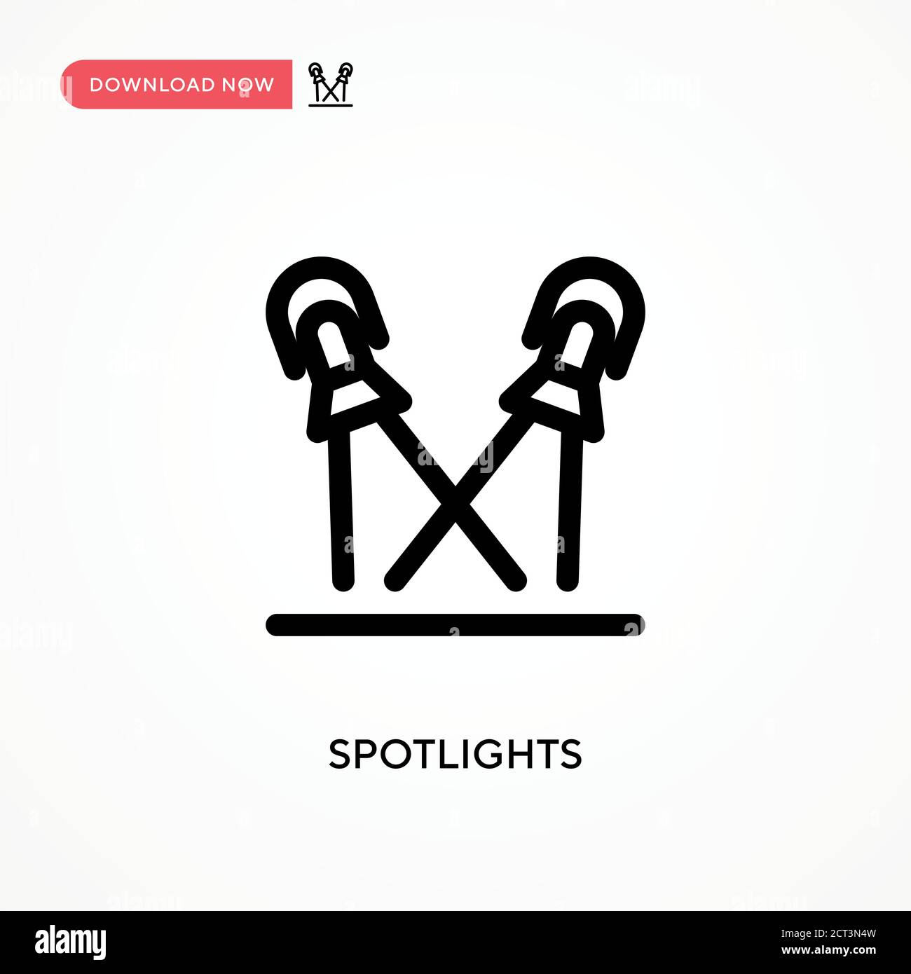 Spotlights Simple vector icon. Modern, simple flat vector illustration ...