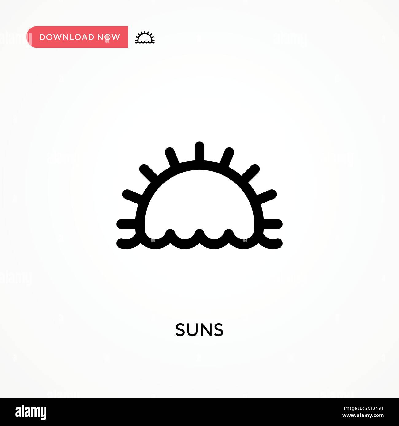 Suns Simple vector icon. Modern, simple flat vector illustration for ...