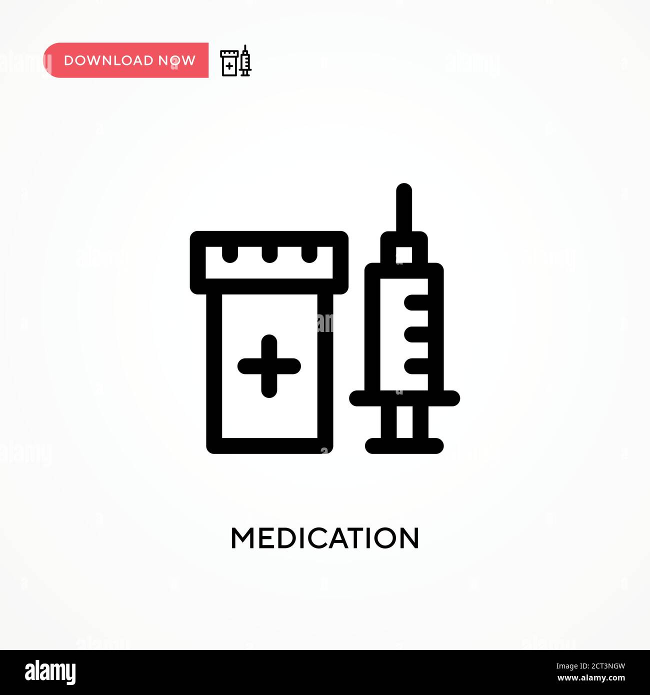 Medication Simple vector icon. Modern, simple flat vector illustration ...