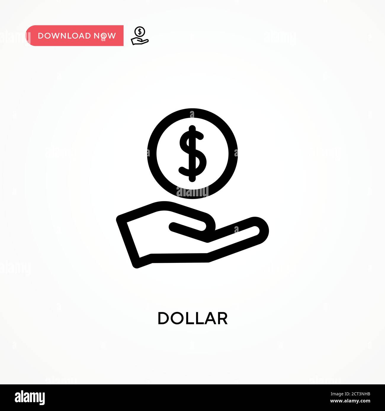 Dollar Simple vector icon. Modern, simple flat vector illustration for web site or mobile app Stock Vector