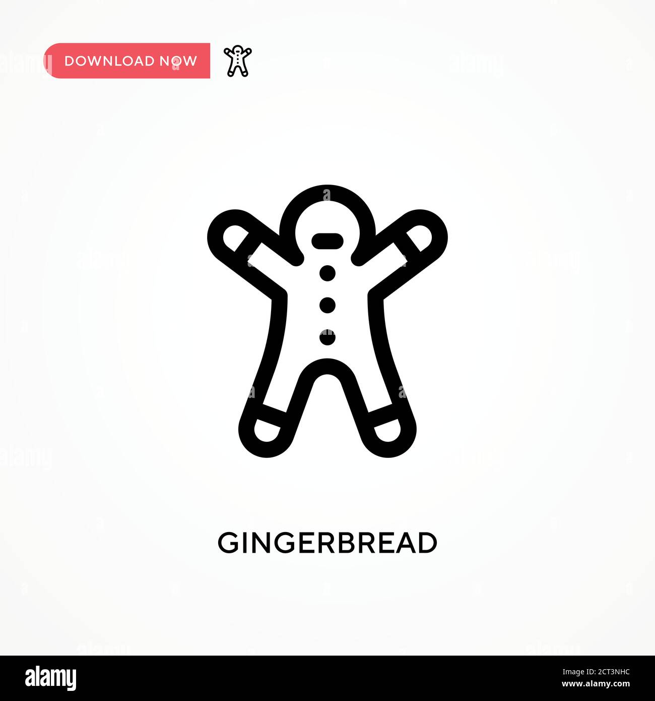 Gingerbread Simple vector icon. Modern, simple flat vector illustration ...