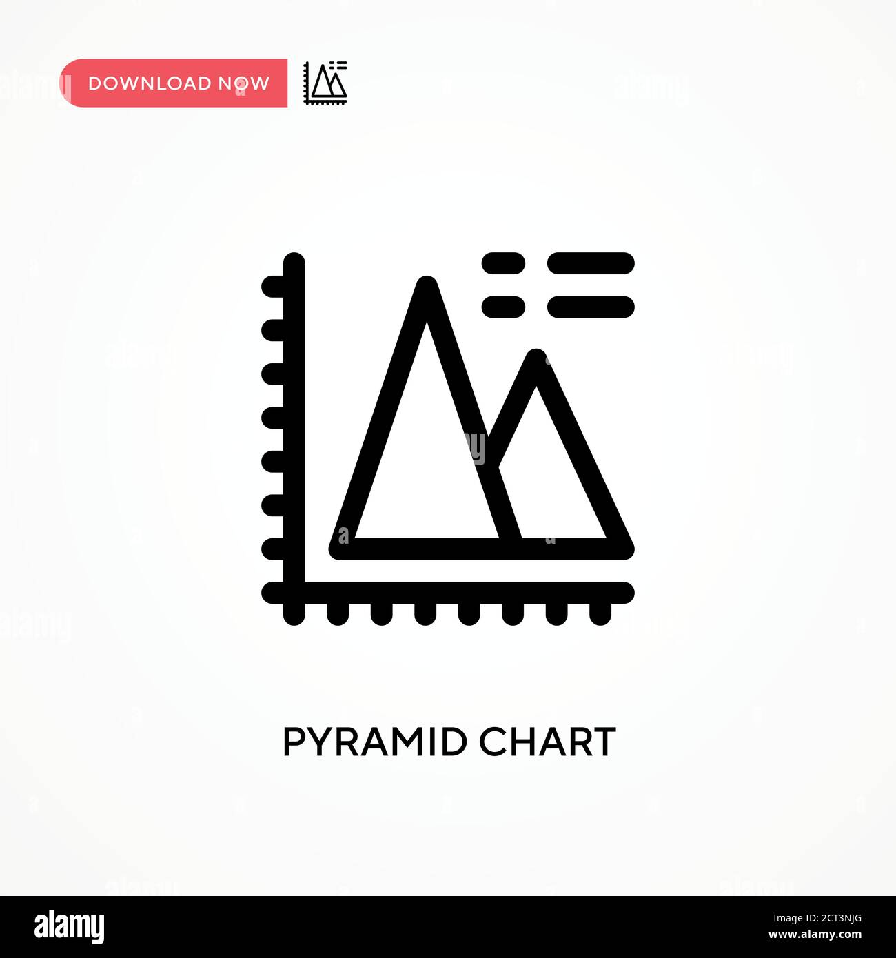 Pyramid chart Simple vector icon. Modern, simple flat vector ...