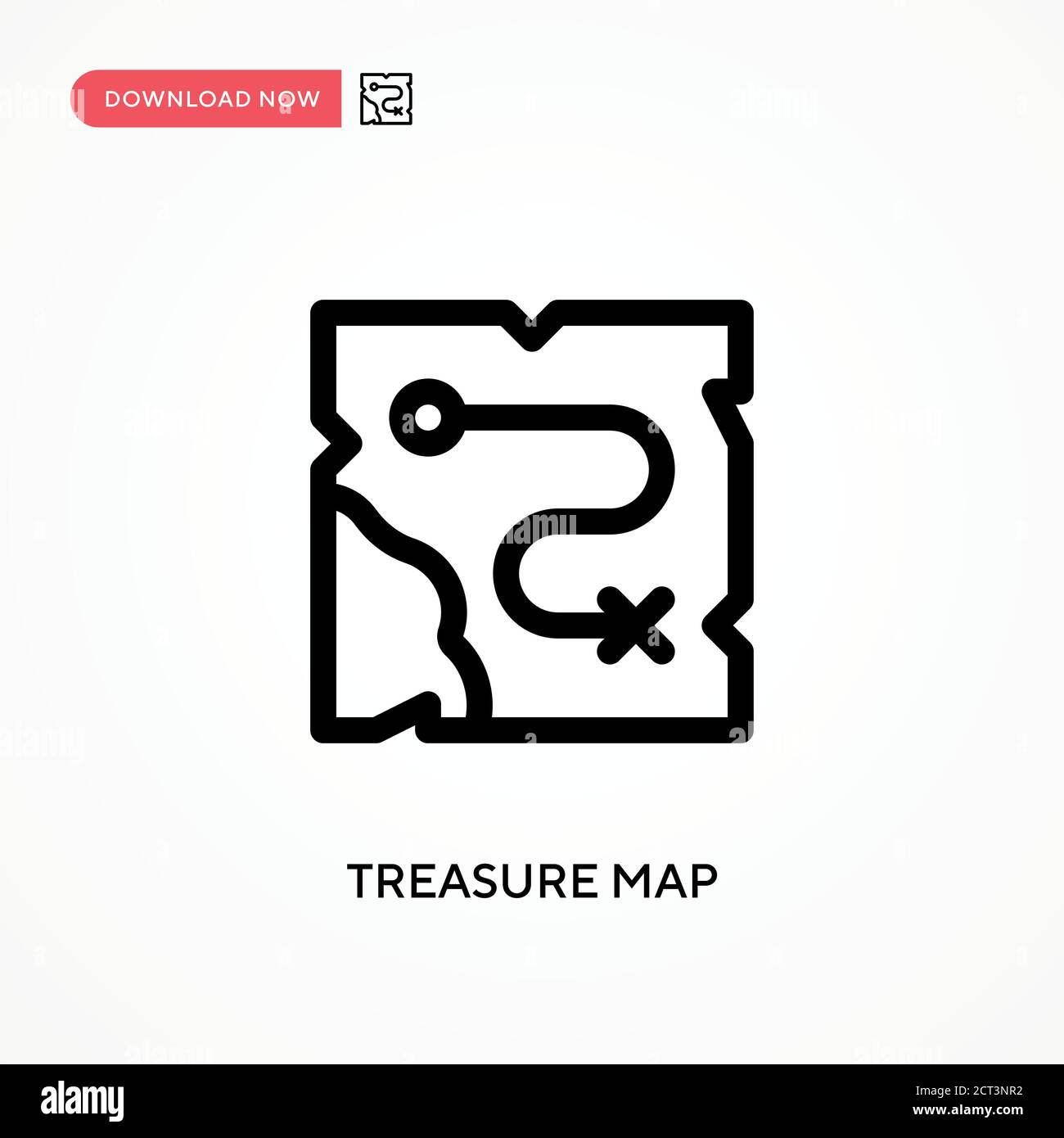 Treasure map Simple vector icon. Modern, simple flat vector ...