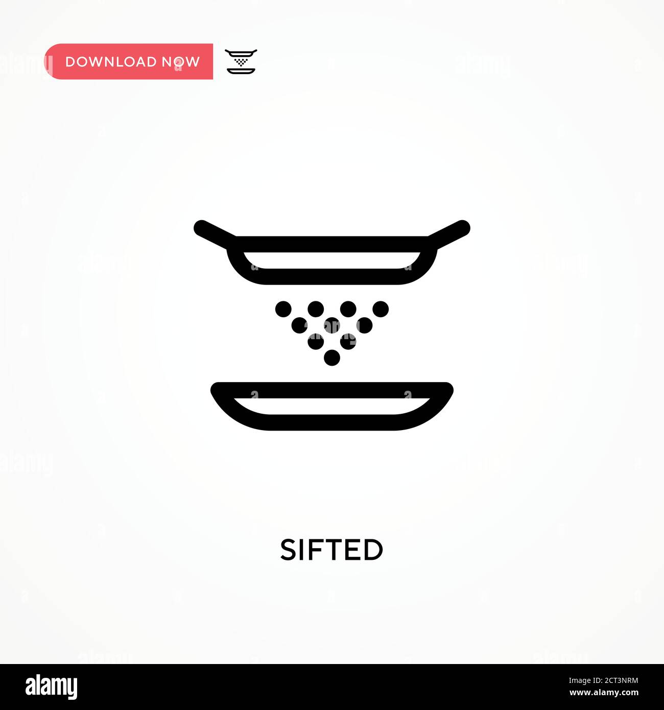 Sifted Simple vector icon. Modern, simple flat vector illustration for ...