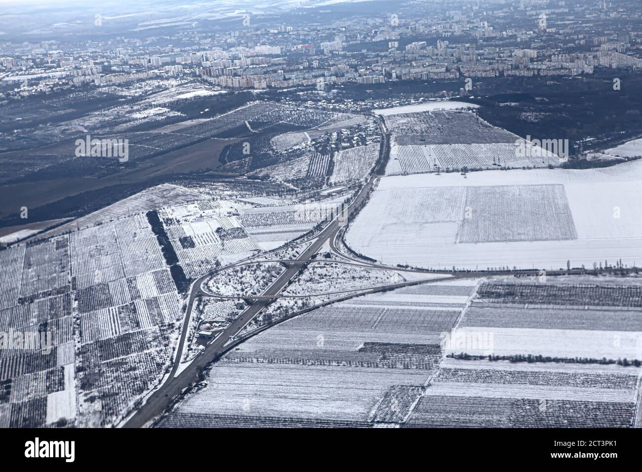 Drone flying over highway in hi-res stock photography and images - Alamy