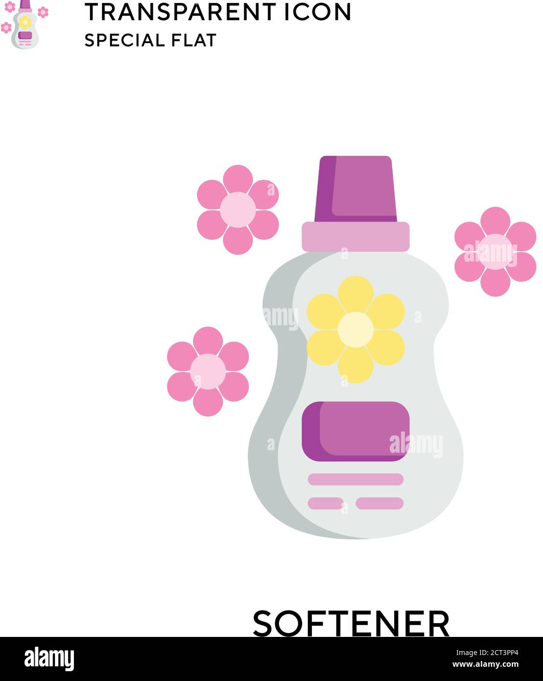 Softener vector icon. Flat style illustration. EPS 10 vector. Stock Vector