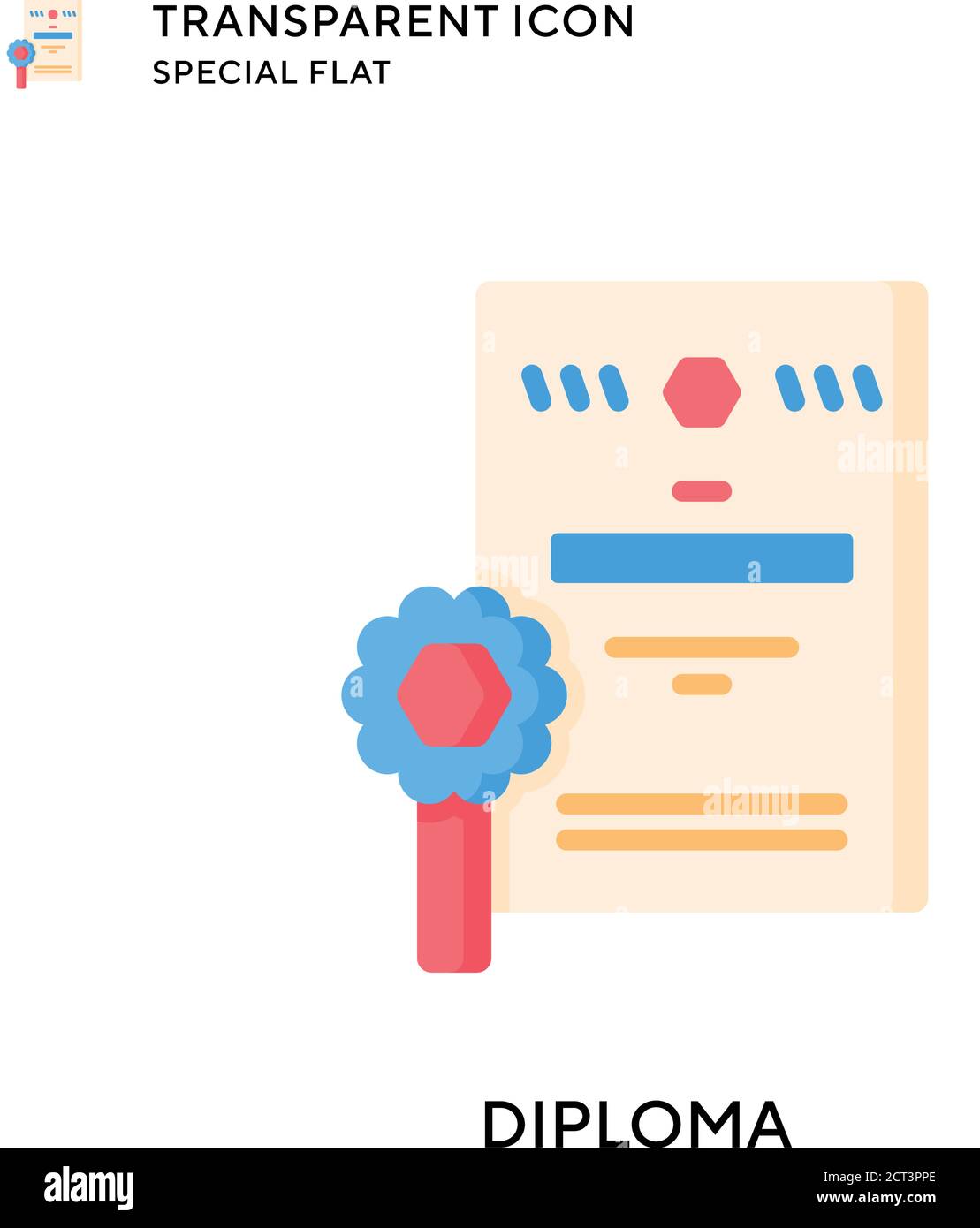 Diploma vector icon. Flat style illustration. EPS 10 vector Stock ...