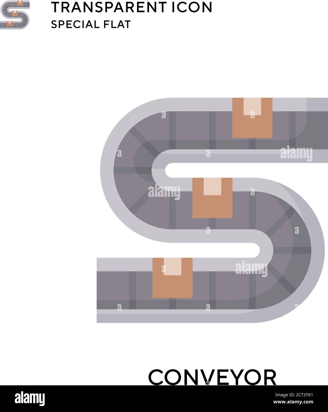 Conveyor vector icon. Flat style illustration. EPS 10 vector Stock ...