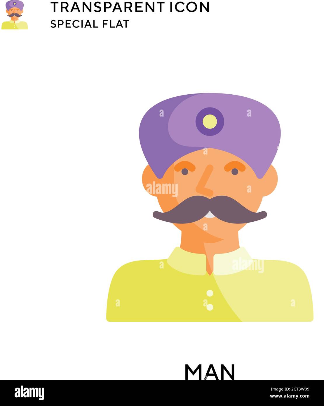 Man vector icon. Flat style illustration. EPS 10 vector Stock Vector ...