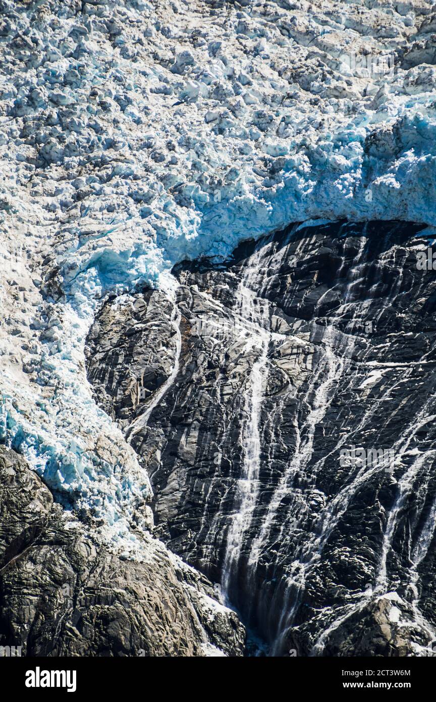 Glaciar Rio Blanco, a glacier in Los Glaciares National Park, El Chalten, Patagonia, Argentina, South America Stock Photo