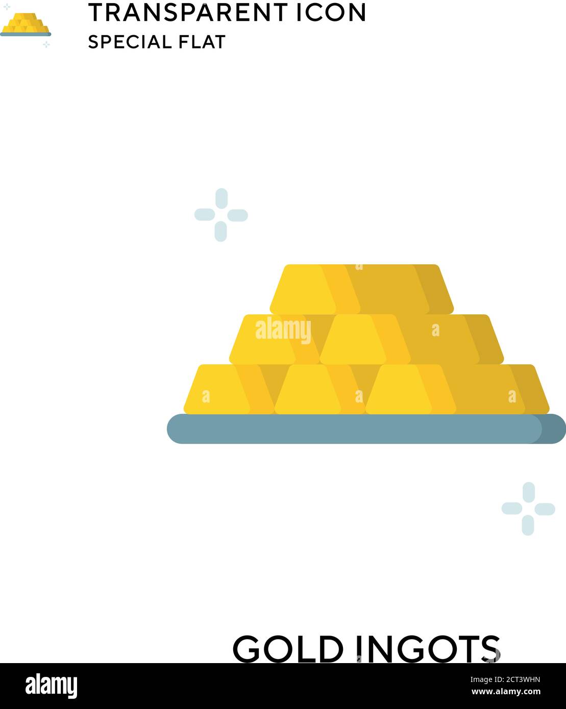 Ingots gold bars vector icon hi-res stock photography and images - Alamy