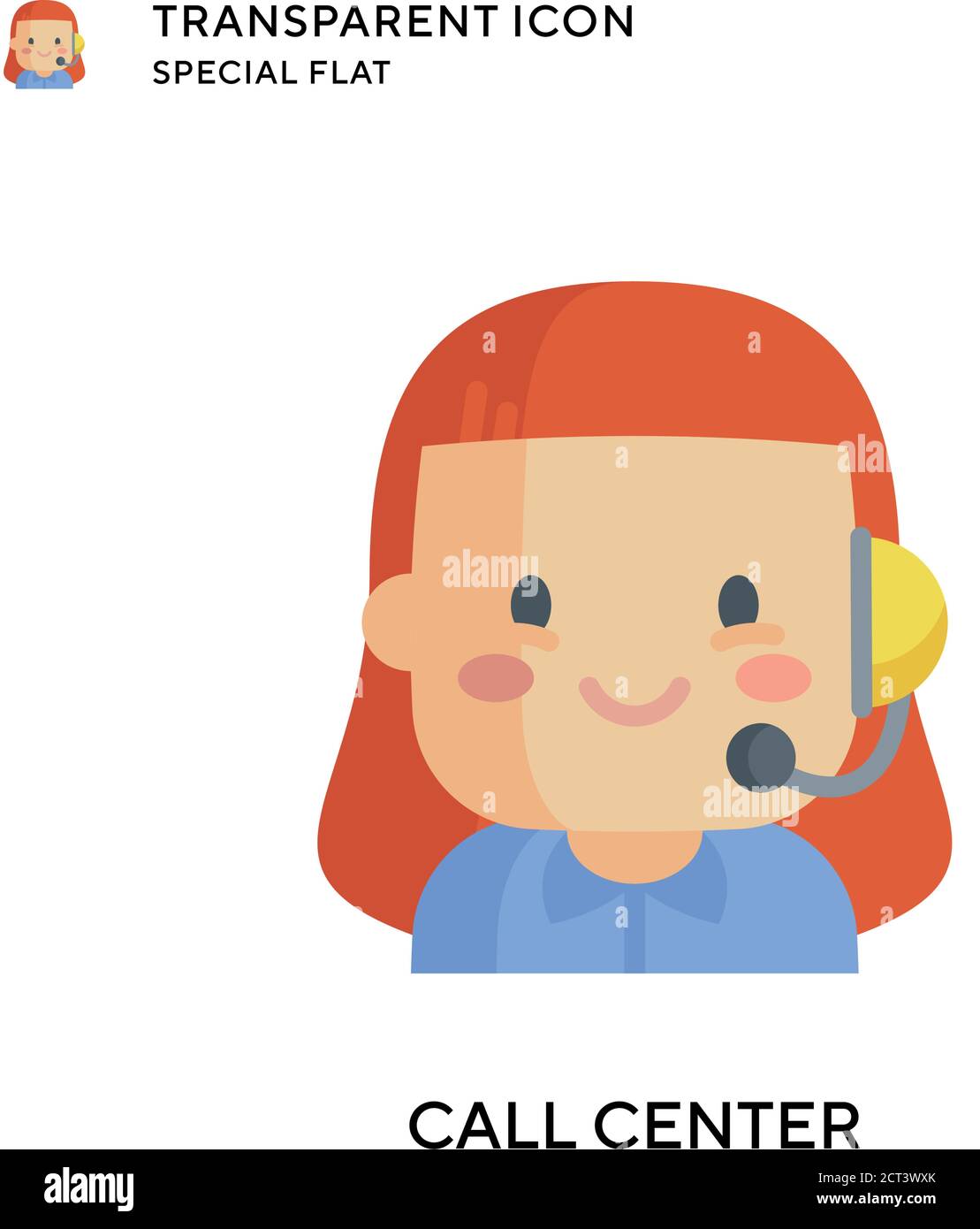Call center vector icon. Flat style illustration. EPS 10 vector Stock ...