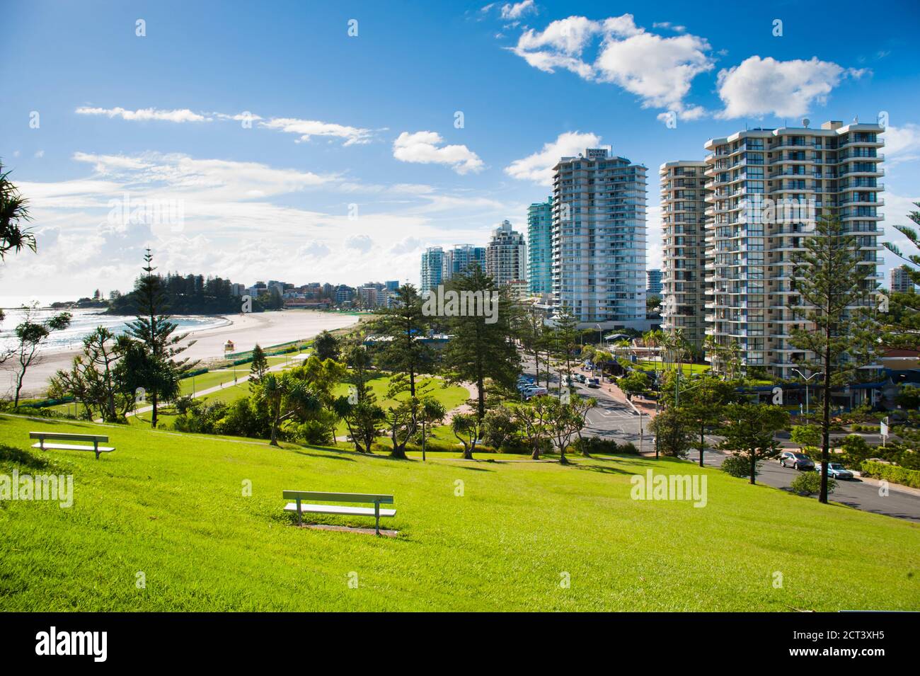Queen Elizabeth Park, Coolangatta Beach, Gold Coast, Australia Stock Photo