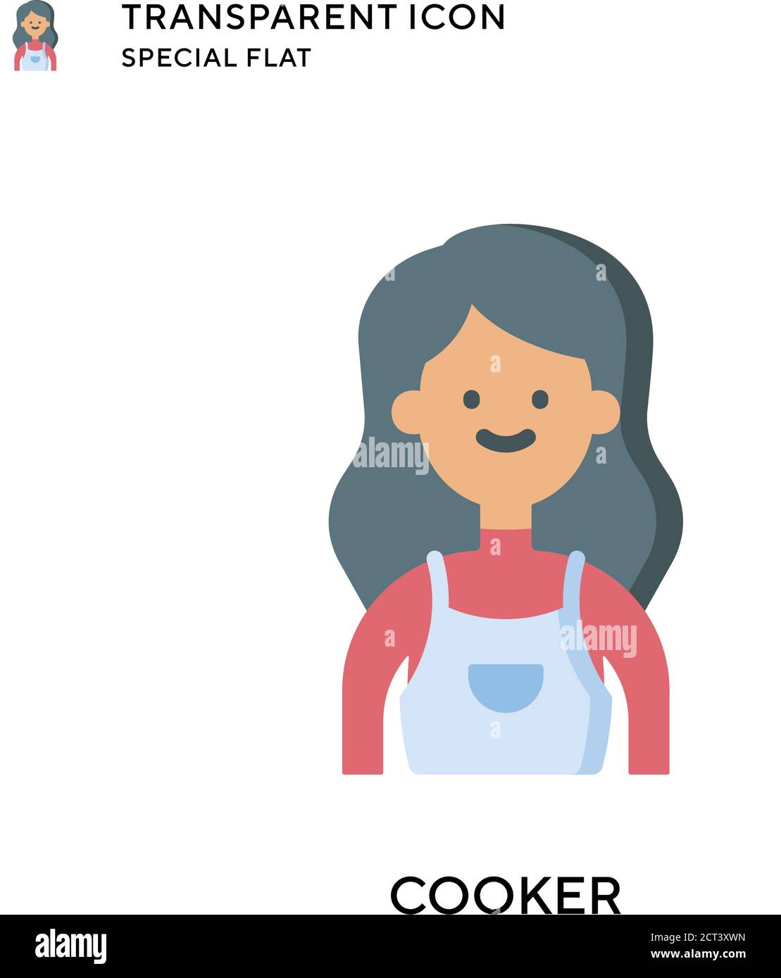 Cooker vector icon. Flat style illustration. EPS 10 vector. Stock Vector