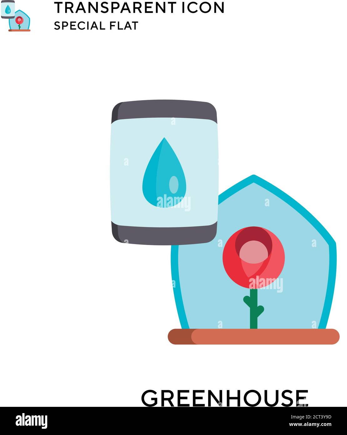 Greenhouse vector icon. Flat style illustration. EPS 10 vector Stock ...