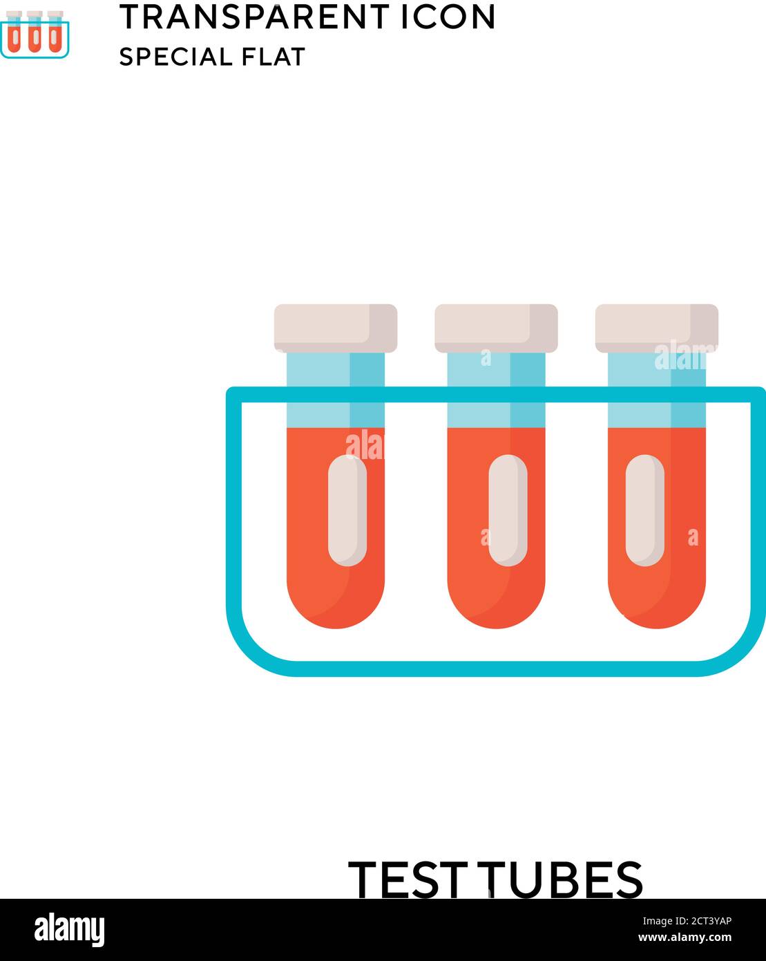 Test tubes vector icon. Flat style illustration. EPS 10 vector Stock ...