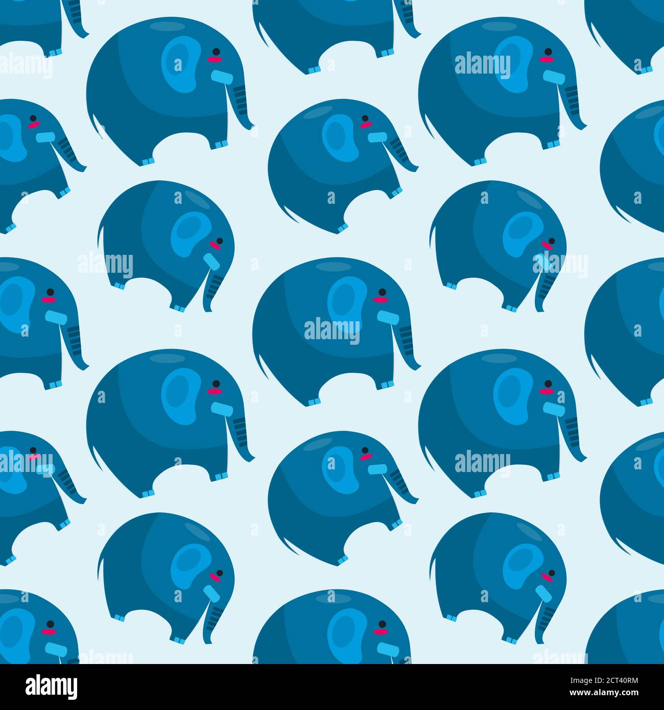 cute elephant seamless pattern vector illustration background Stock ...