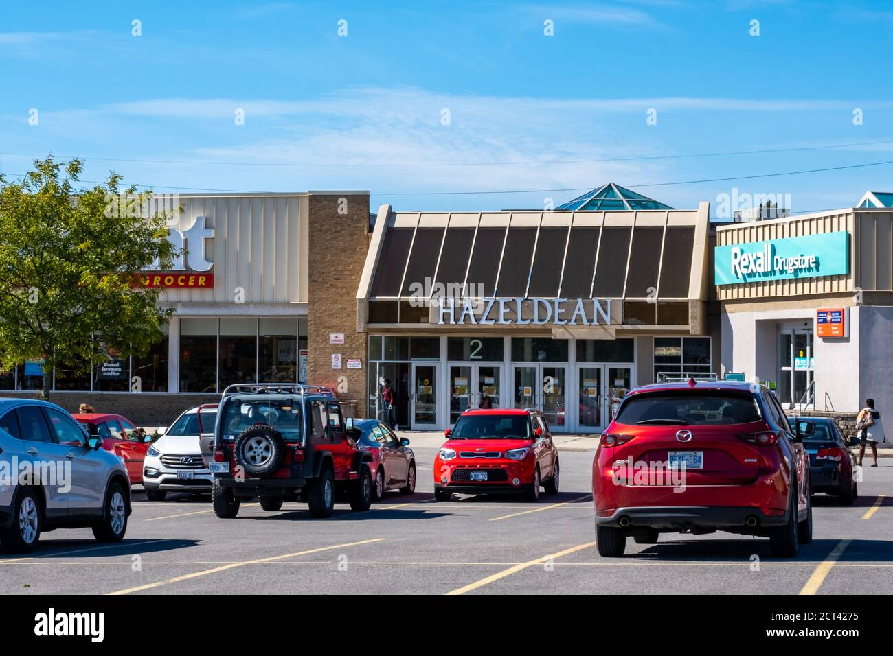 Shoppers visit Hazeldean Mall in the Ottawa suburb of Kanata, Ontario