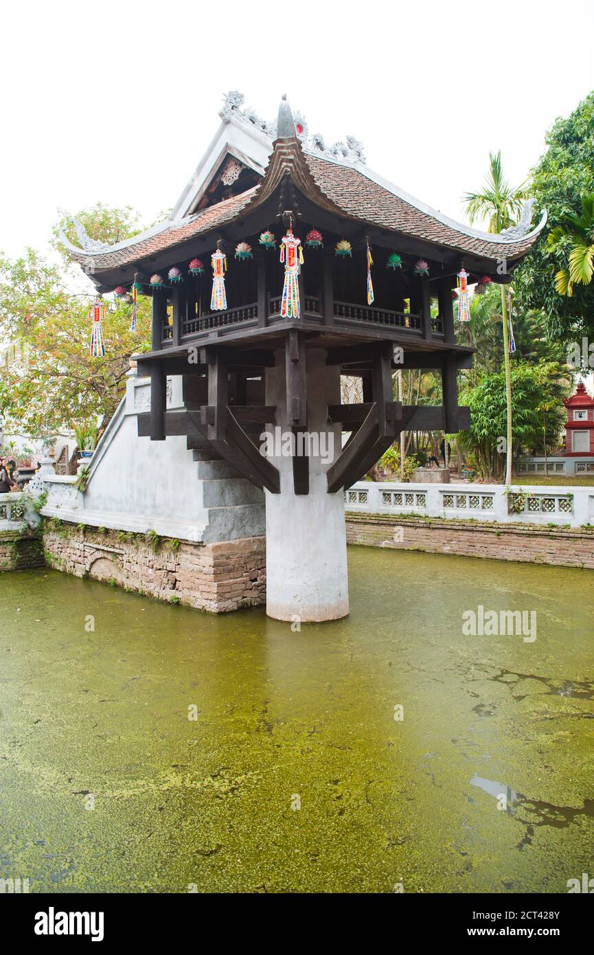 One Pillar Pagoda, a Buddhist Temple in Hanoi, Vietnam, Southeast Asia