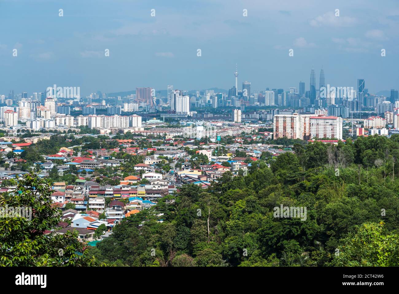 Kuala Lumpur skyline seen from Bukit Tabur Mountain, Malaysia, Southeast Asia Stock Photo