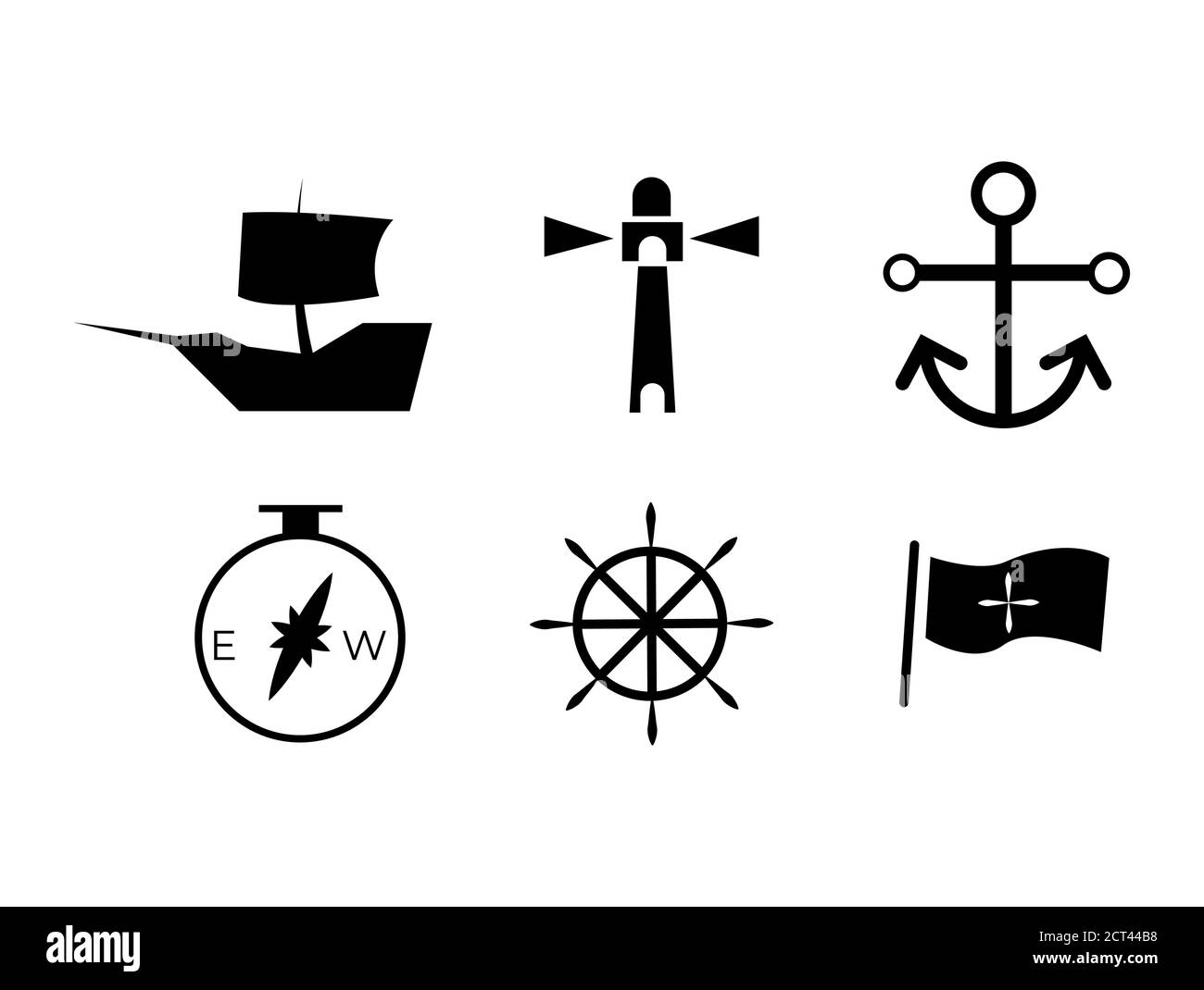 Columbus Day Icon Set Vector Template Design Stock Vector