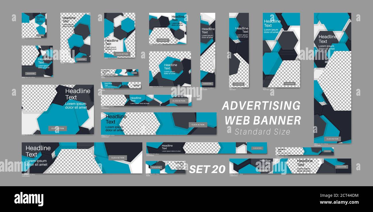 Set of web banners in standard sizes Stock Vector Image & Art Alamy