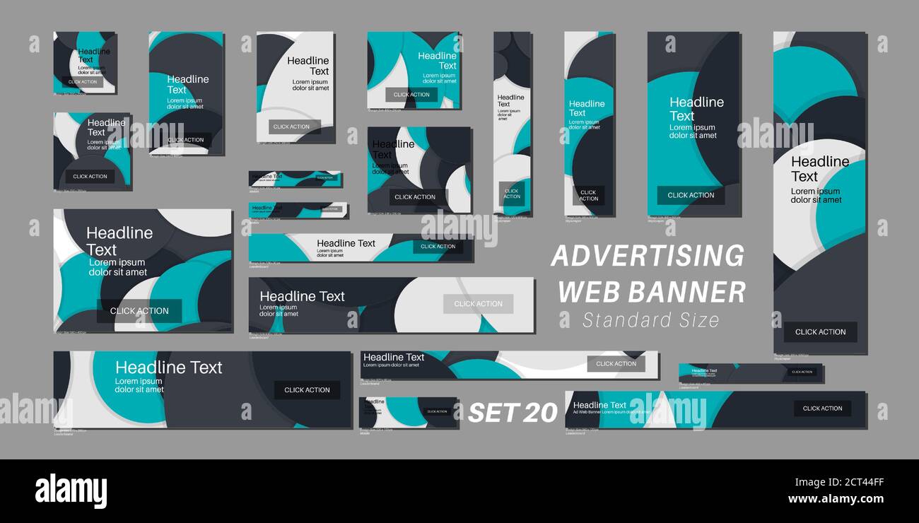 Set of web banners in standard sizes Stock Vector Image & Art Alamy