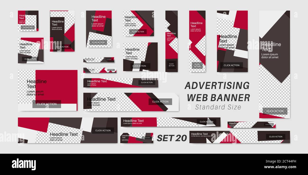 Set of web banners in standard sizes Stock Vector Image & Art Alamy