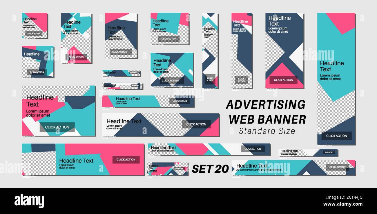 Set of web banners in standard sizes Stock Vector Image & Art Alamy