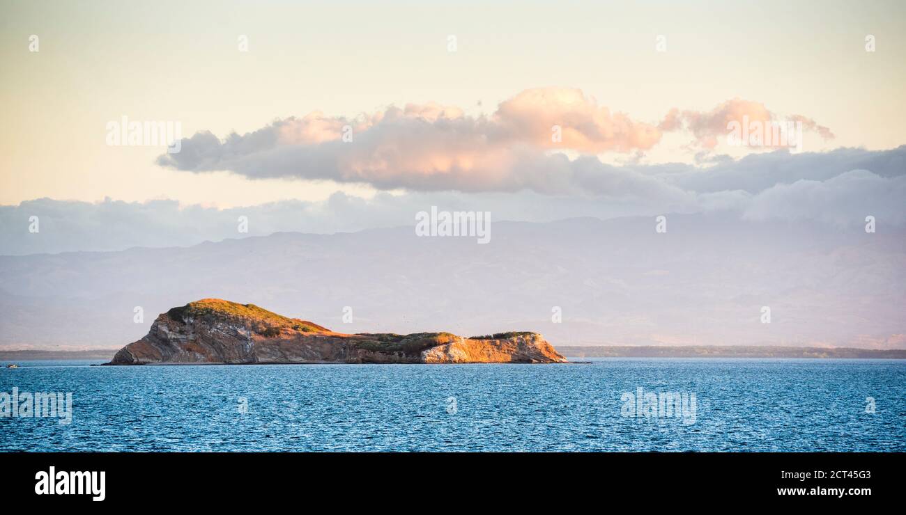 Gulf of Nicoya at sunrise, near Punta Arenas, Costa Rica, Central America Stock Photo