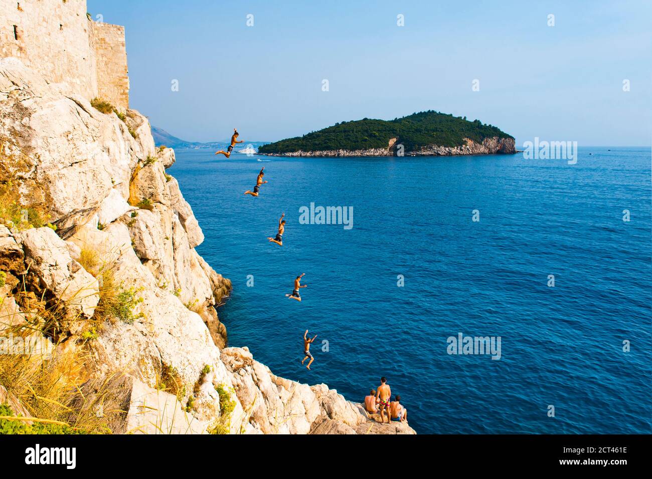 Photo of cliff jumping at Buza Bar, aka Cafe Buza, Dubrovnik, Croatia