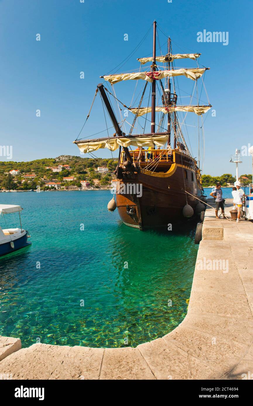 Photo of Karaka, a traditional Croatian sailing boat at Kolocep Island