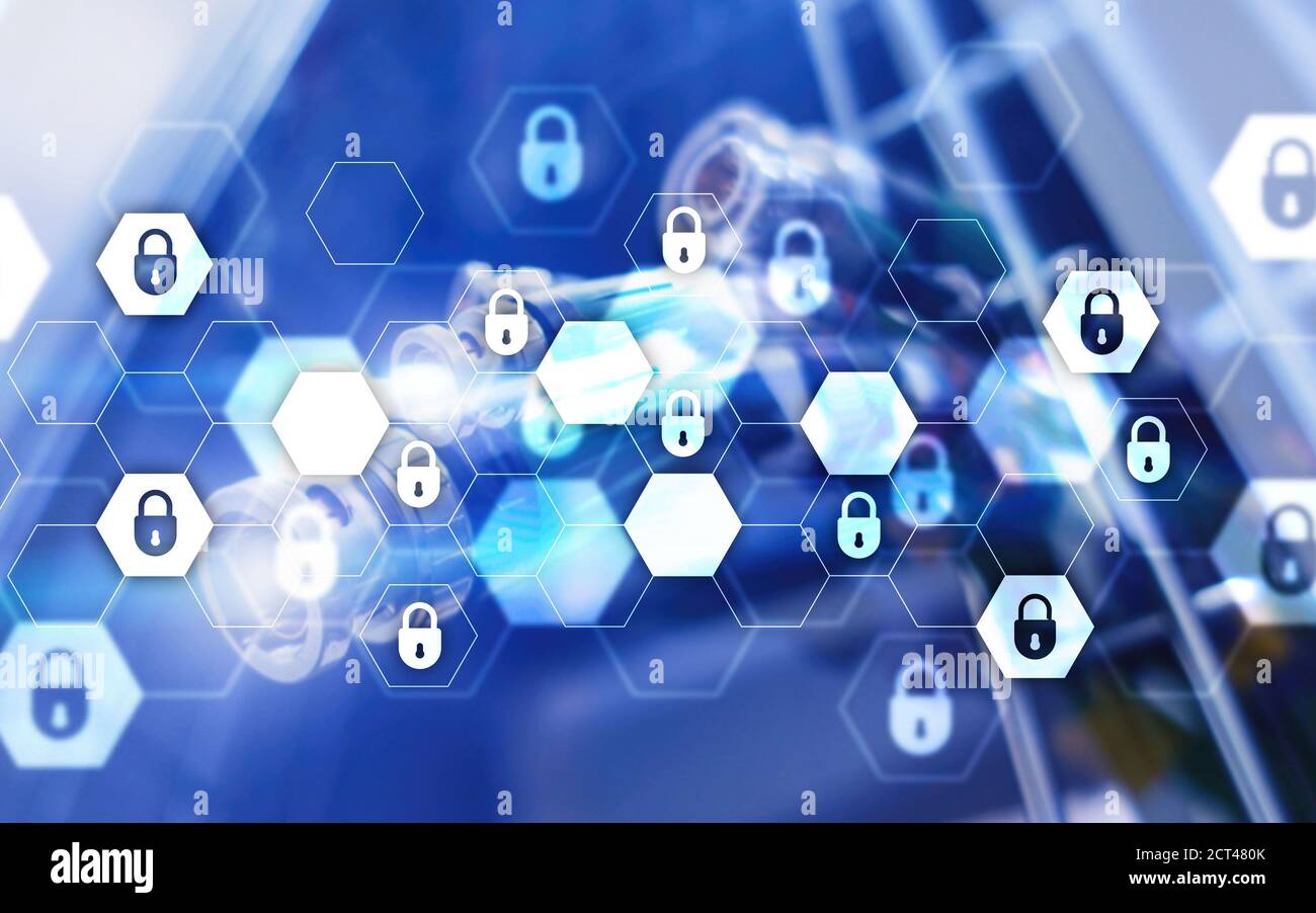 Server security data protection concept 2021. Stock Photo
