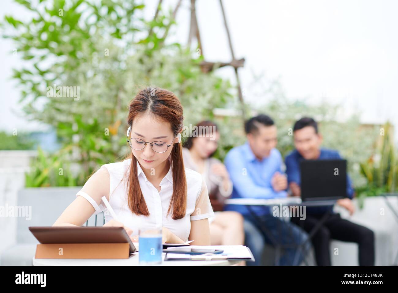 University student working on project Stock Photo