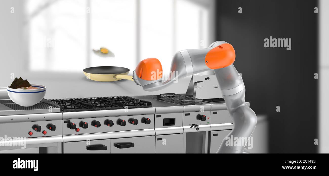 Futuristic technology trend in smart food industry. Automation