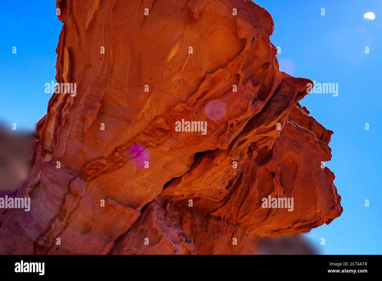 Pareidolia is the tendency for incorrect perception of a stimulus as an object, pattern or meaning known to the observer, such as seeing shapes in clo Stock Photo