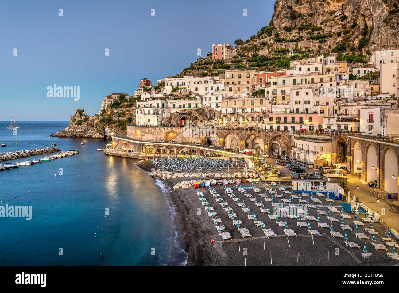 Beach, Atrani, Amalfi coast, Campania, Italy Stock Photo - Alamy