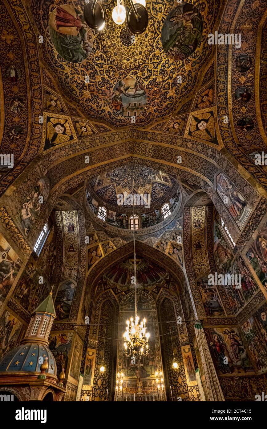 Depiction of Heaven, Earth, and Hell inside the Holy Savior Cathedral ...