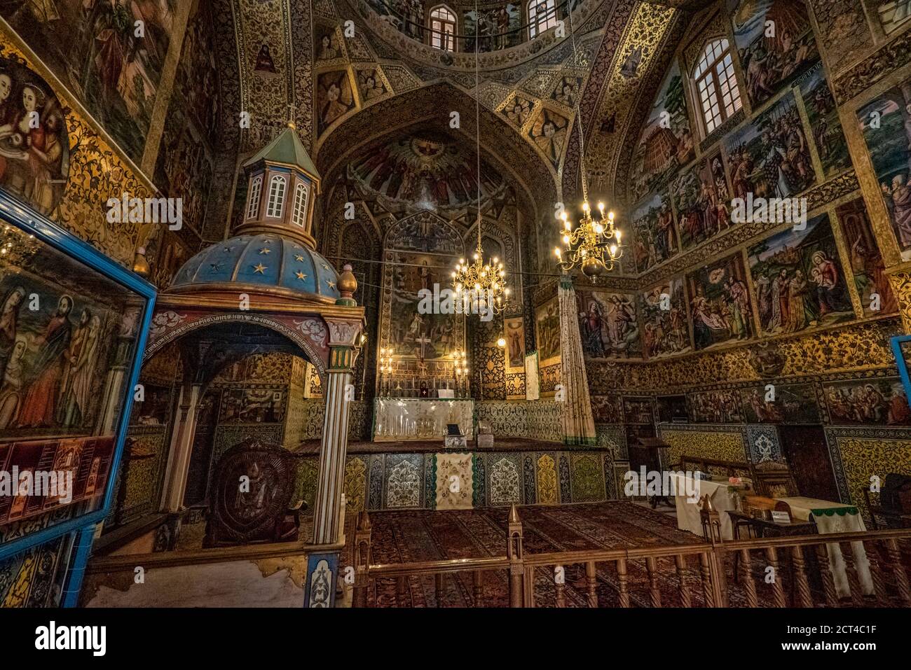Depiction of Heaven, Earth, and Hell inside the Holy Savior Cathedral ...