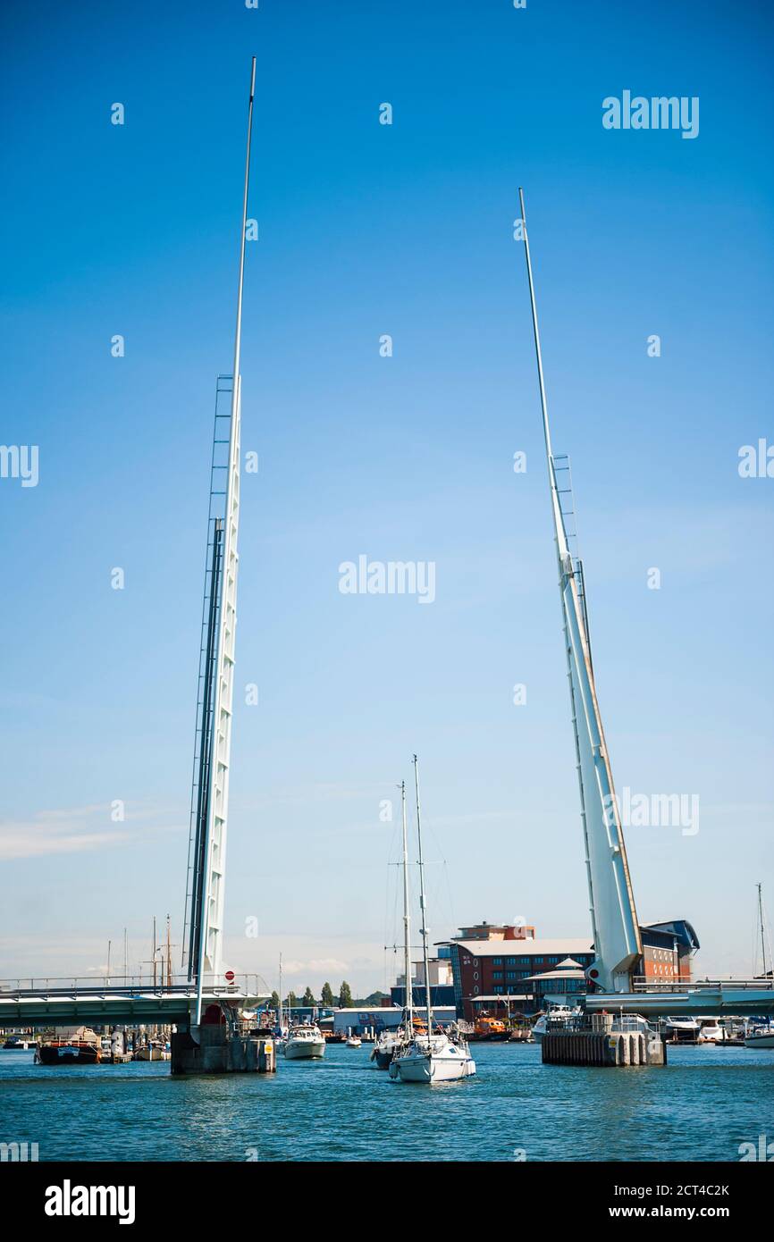 Poole Harbour drawbridge, Dorset, England, United Kingdom, Europe Stock