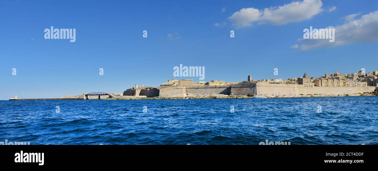 Views of the fortified old town of Valletta in Malta. Stock Photo