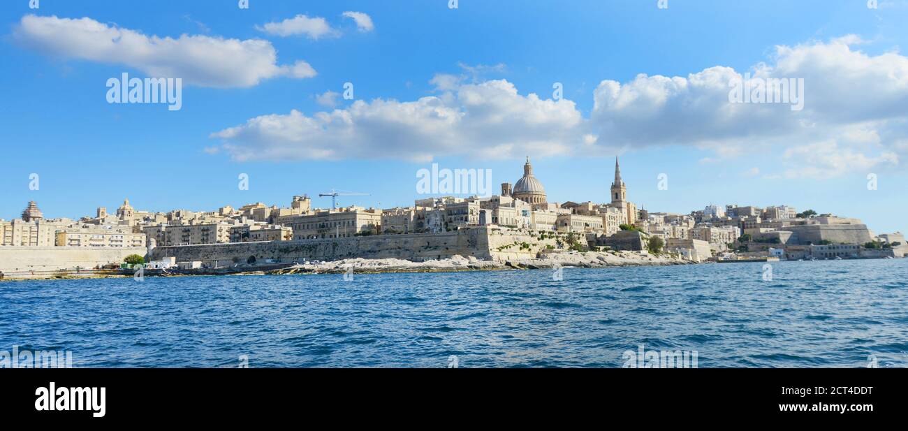 Views of the old town of Valletta. Stock Photo
